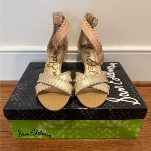 Sam Edelman Gold Wedge Sandals